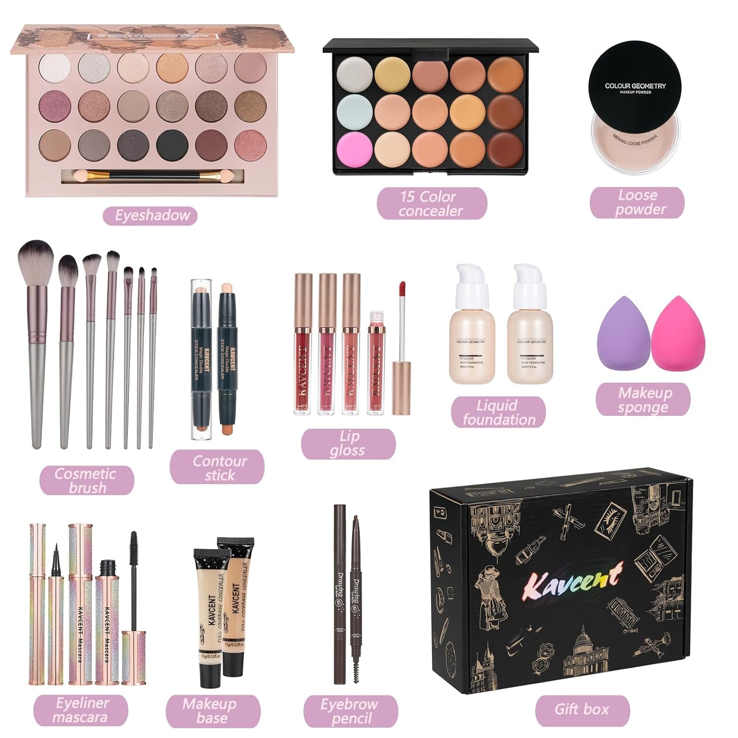 Makeup Set for Teens Makeup Kit for Women Full Kit Makeup Gift Set for Women Teen Girls Teenagers Eyeshadow Palette Makeup Kits Christmas