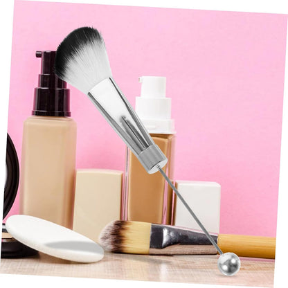 1Set Makeup Brush Set Metal Handle Soft Bristles for Blush and Powder Application Portable Cosmetic Brushes for Travel and Everyday Use