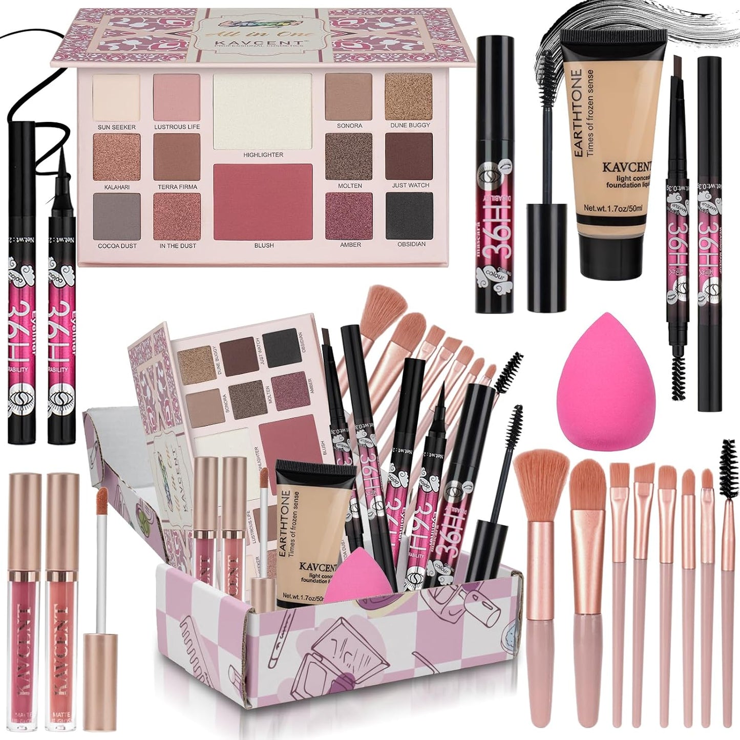 Makeup Kit for Women Teen Girls Full Kit Makeup Set for Teens Eyeshadow Makeup Gift Set Fo Women Teenagers Christmas Makeup Kits for Teens