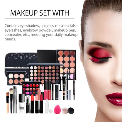 Makeup Kit for Women, Makeup Set Cosmetic Makeup Palettes Makeup Kit for Face, Eyes and Lips, 24Pcs (Colorful)