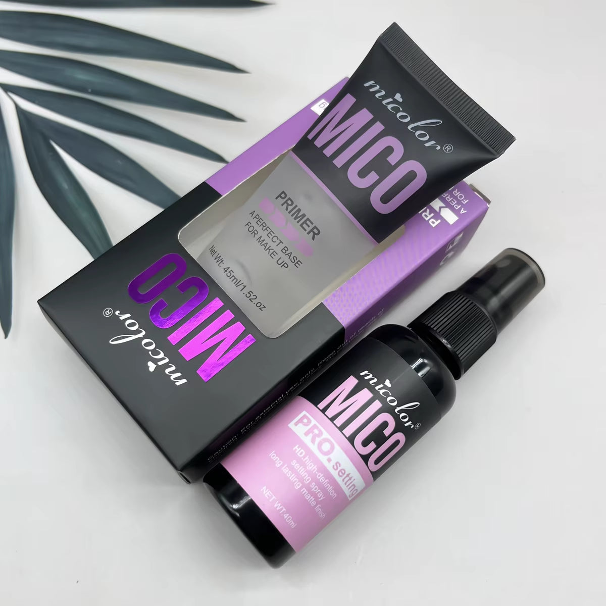 Makeup Set of Makeup Primer + Setting Spray, Invisible Pore Color Rendering Hold Makeup, for Base Makeup and Makeup Finishing