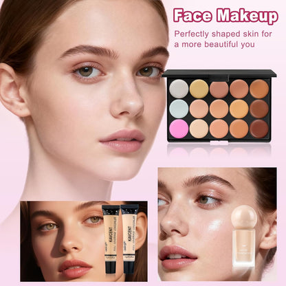 Makeup Kit for Women Teens Full Kit Makeup Set for Teens Teenagers 14-16 Eyeshadow Foundation Makeup Gift Set for Women Makeup Kit for Teen Girls