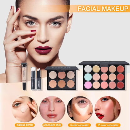 Professional Make up Kit,Makeup Kit for Girls, Makeup Set for Women Eyeshadow Palettes, Lip Colors, Makeup Brush Set,Makeup Bag (Pink)