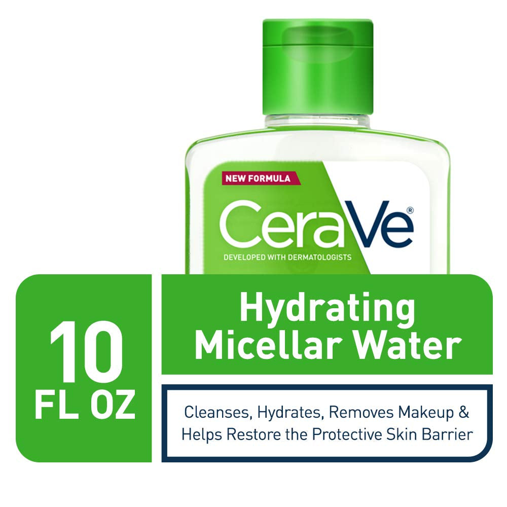 Micellar Water, Hydrating Facial Cleanser & Eye Makeup Remover, 10Oz | Rinse-Free Skin Care Formula with Ceramides and Glycerin Acts as a Gentle Daily Makeup Remover Suitable for Sensitive Skin