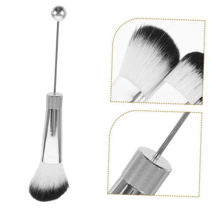 1Set Makeup Brush Set Metal Handle Soft Bristles for Blush and Powder Application Portable Cosmetic Brushes for Travel and Everyday Use