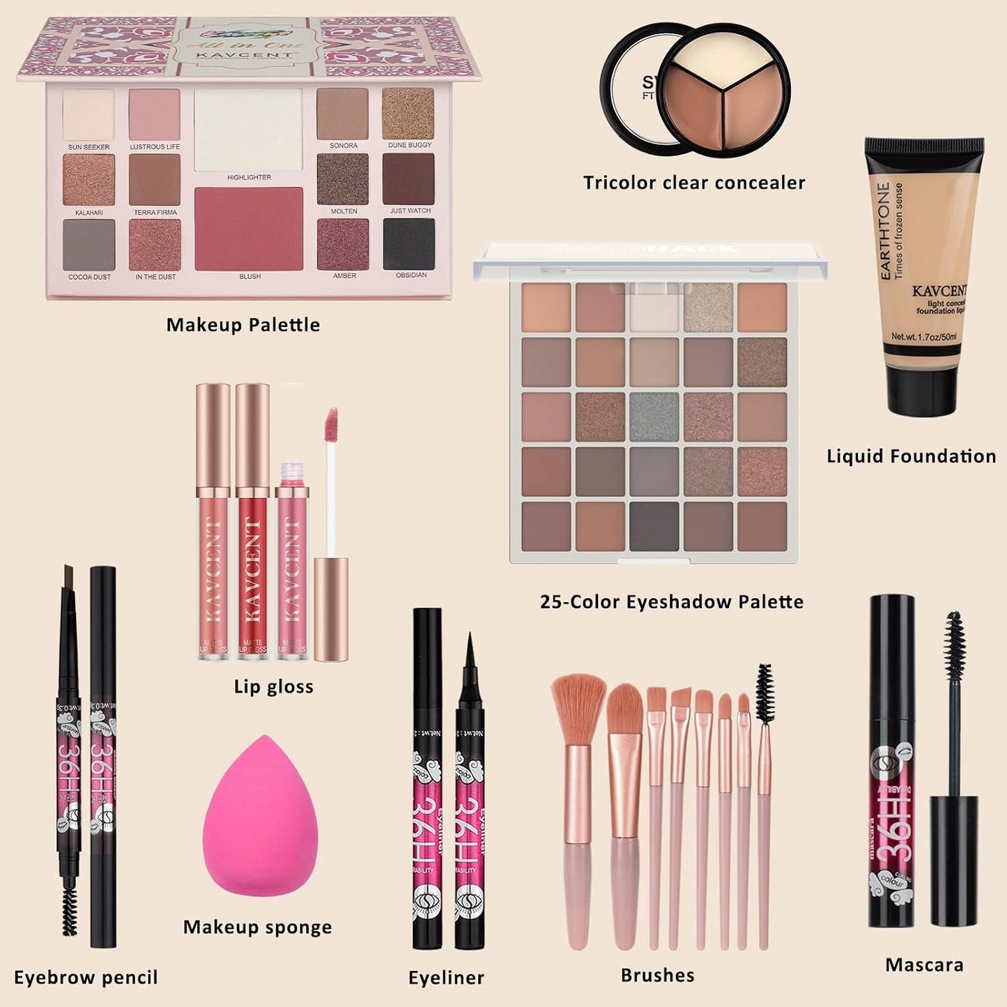 Makeup Kit for Teens Makeup Kit for Women Full Kit Eyeshadow Makeup Gift Set for Women Teen Girls Teenagers Teen Makeup Set for Teens 13-15