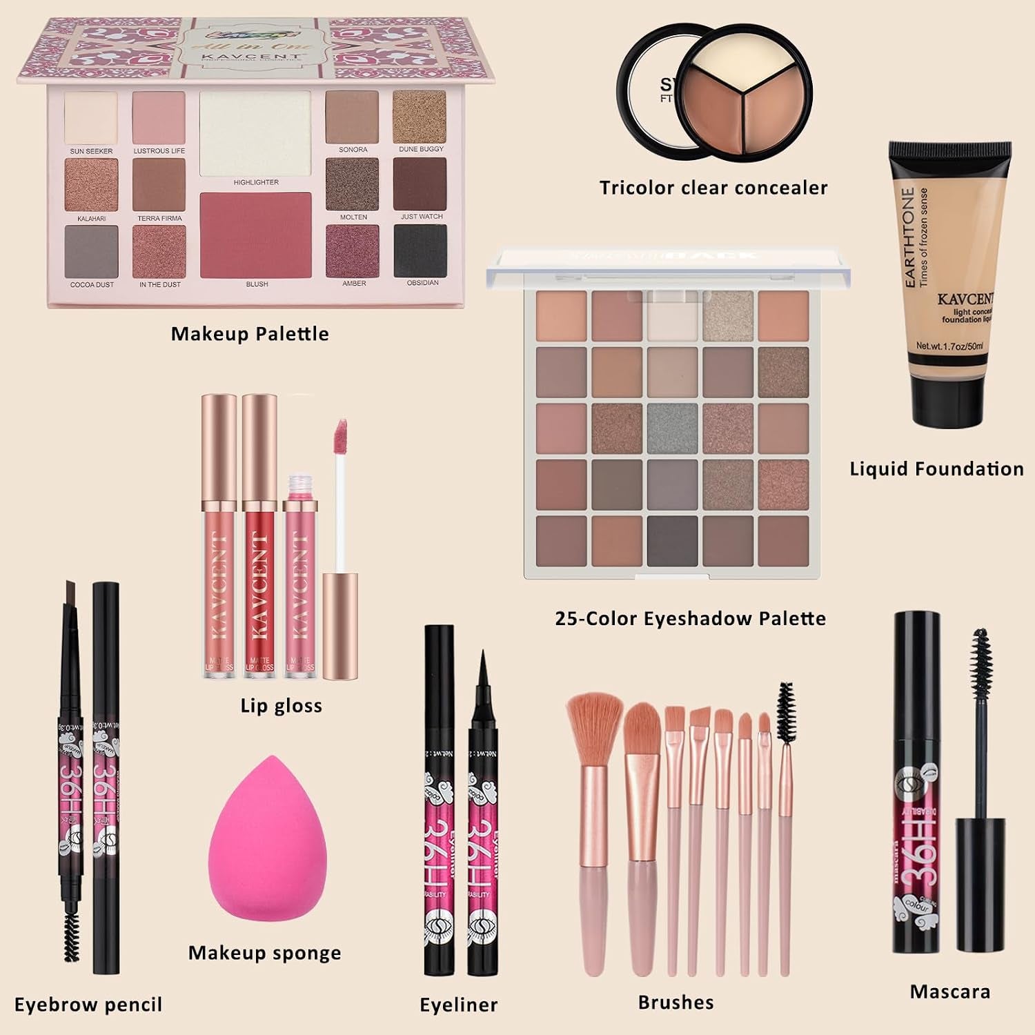 Makeup Kit for Teens Makeup Kit for Women Full Kit Eyeshadow Makeup Gift Set for Women Teen Girls Teenagers Teen Makeup Set for Teens 13-15