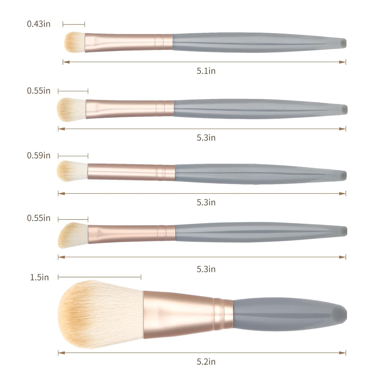 Eye Shadow Brush Set，Travel Makeup Brush Set with Case，Teen Brushes Makeup with Mirror，Kids Small Makeup Brush Kit，Girls Cosmetic Eyeshadow Brushes for Purse, Make up Brushed (Blue)