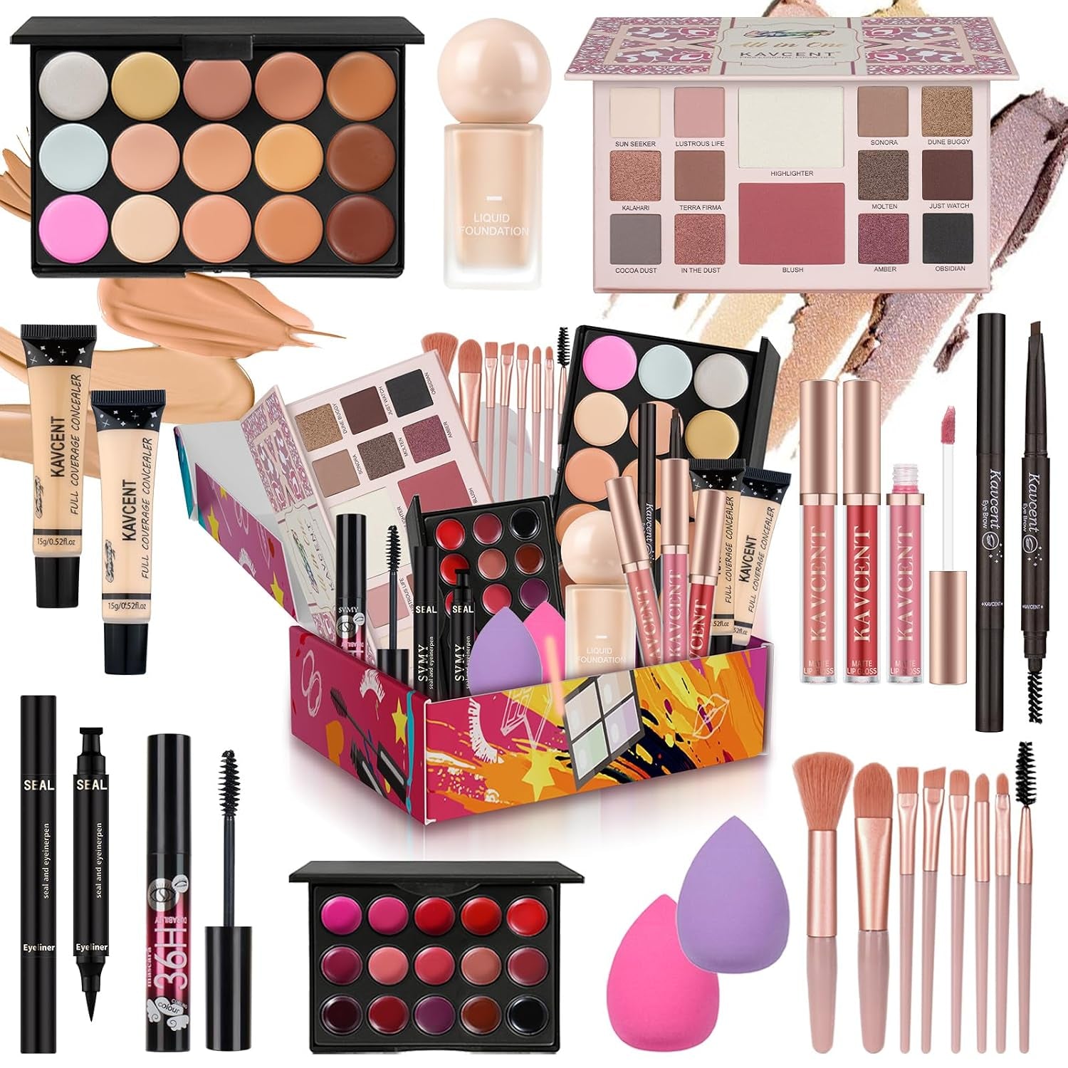 Makeup Kit for Women Teens Full Kit Makeup Set for Teens Teenagers 14-16 Eyeshadow Foundation Makeup Gift Set for Women Makeup Kit for Teen Girls