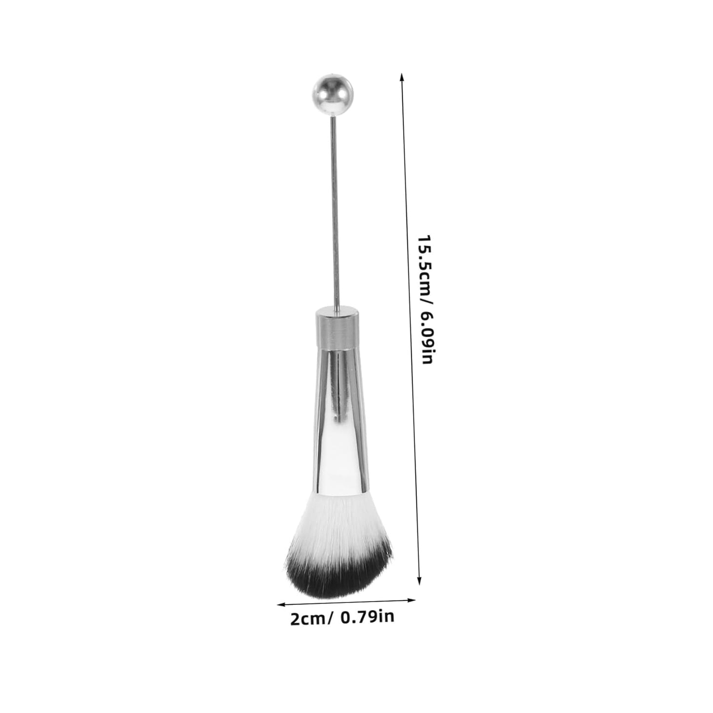 1Set Makeup Brush Set Metal Handle Soft Bristles for Blush and Powder Application Portable Cosmetic Brushes for Travel and Everyday Use