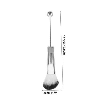 1Set Makeup Brush Set Metal Handle Soft Bristles for Blush and Powder Application Portable Cosmetic Brushes for Travel and Everyday Use
